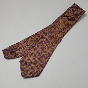 Celine Purple and Gold Patterned Tie